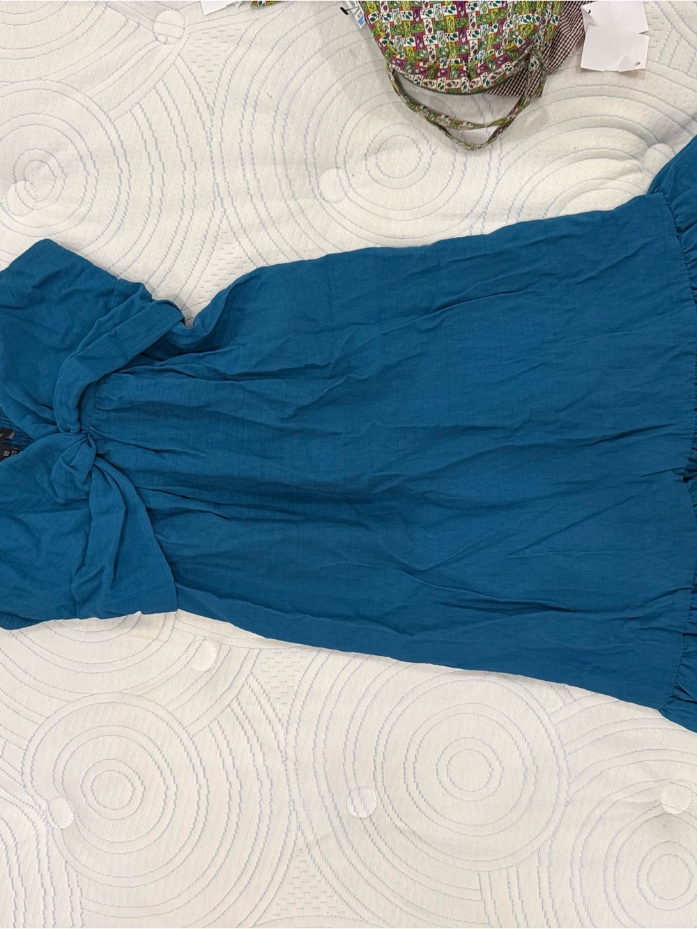 Women’s Teal Knot-Front Summer Dress